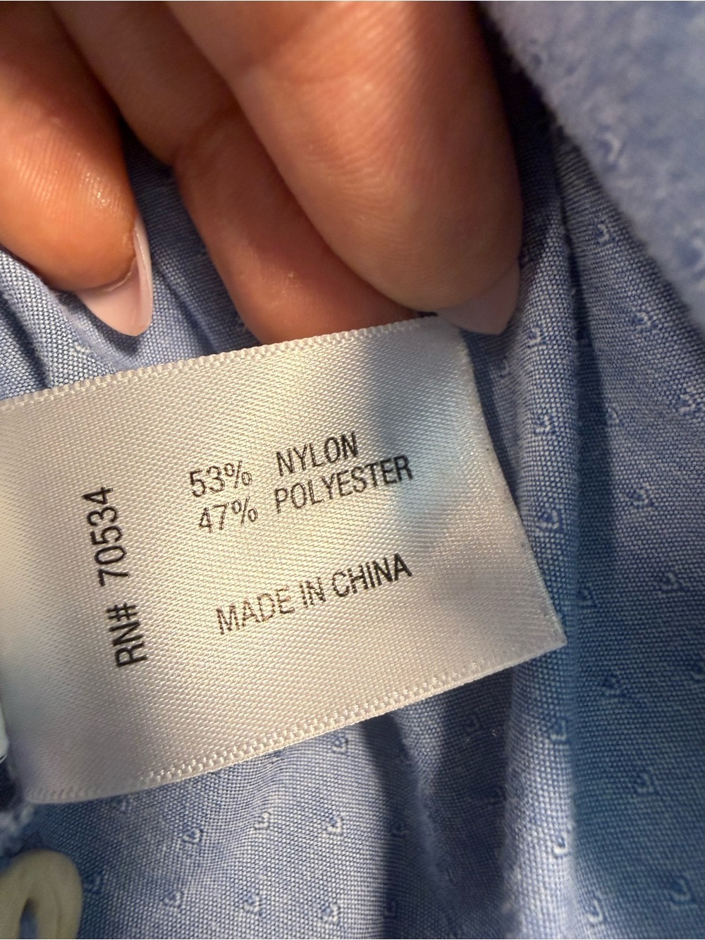 Orvis Light Blue Button-Down Shirt with Front Pockets - Picture 11 of 11